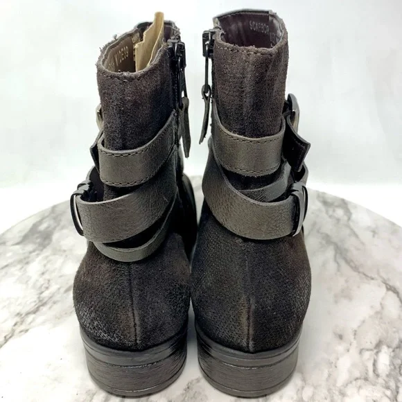 NWOT Miz Mooz Scarborough Multi Strap Olive/Brown Booties 39 Wide Moto Edgy Boho - Picture 5 of 16